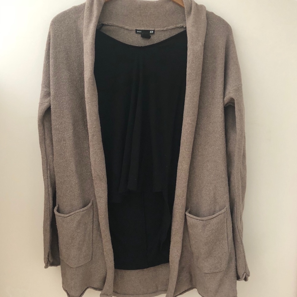 H&M Basics Open Front Long Cardigan